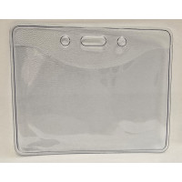 Textured Vinyl Badge Holder - Credit Card Size (CR80) Horizontal