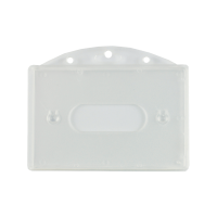 Horizontal Rigid One-Card Holder with Thumb Notch - CLEAR