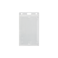 Vertical Rigid One-Card Holder with Thumb Notch - Frosted
