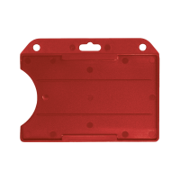 Horizontal Open Face One-Card Holder RED