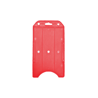 Vertical Open Face One-Card Holder RED